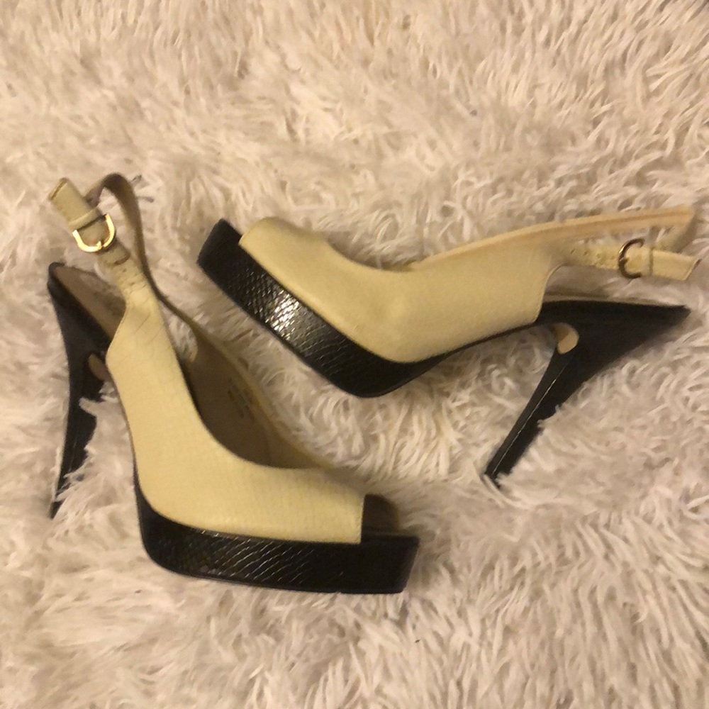 Snake print heels